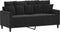 vidaXL - Tweezitsbank - 140 - cm - fluweel - zwart
