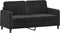 vidaXL - Tweezitsbank - 140 - cm - fluweel - zwart