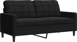 vidaXL - Tweezitsbank - 140 - cm - fluweel - zwart