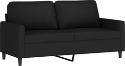 vidaXL - Tweezitsbank - 140 - cm - fluweel - zwart