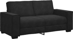 vidaXL - Tweezitsbank - 140 - cm - fluweel - zwart