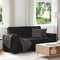 vidaXL - Tweezitsbank - 140 - cm - fluweel - zwart