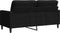 vidaXL - Tweezitsbank - 140 - cm - fluweel - zwart