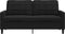 vidaXL - Tweezitsbank - 140 - cm - fluweel - zwart