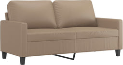 vidaXL - Tweezitsbank - 140 - cm - kunstleer - cappuccinokleurig