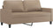 vidaXL - Tweezitsbank - 140 - cm - kunstleer - cappuccinokleurig