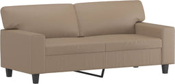 vidaXL - Tweezitsbank - 140 - cm - kunstleer - cappuccinokleurig