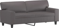 vidaXL - Tweezitsbank - 140 - cm - kunstleer - grijs
