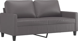 vidaXL - Tweezitsbank - 140 - cm - kunstleer - grijs