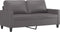 vidaXL - Tweezitsbank - 140 - cm - kunstleer - grijs