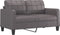 vidaXL - Tweezitsbank - 140 - cm - kunstleer - grijs