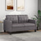 vidaXL - Tweezitsbank - 140 - cm - kunstleer - grijs