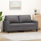 vidaXL - Tweezitsbank - 140 - cm - kunstleer - grijs