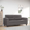 vidaXL - Tweezitsbank - 140 - cm - kunstleer - grijs