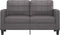 vidaXL - Tweezitsbank - 140 - cm - kunstleer - grijs