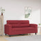 vidaXL - Tweezitsbank - 140 - cm - kunstleer - wijnrood