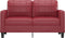 vidaXL - Tweezitsbank - 140 - cm - kunstleer - wijnrood