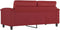 vidaXL - Tweezitsbank - 140 - cm - kunstleer - wijnrood