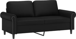 vidaXL - Tweezitsbank - 140 - cm - kunstleer - zwart