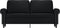 vidaXL - Tweezitsbank - 140 - cm - kunstleer - zwart