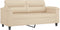 vidaXL - Tweezitsbank - 140 - cm - microvezelstof - crème