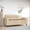 vidaXL - Tweezitsbank - 140 - cm - microvezelstof - crème