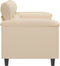 vidaXL - Tweezitsbank - 140 - cm - microvezelstof - crème