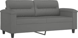 vidaXL - Tweezitsbank - 140 - cm - microvezelstof - donkergrijs