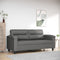 vidaXL - Tweezitsbank - 140 - cm - microvezelstof - donkergrijs
