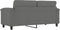 vidaXL - Tweezitsbank - 140 - cm - microvezelstof - donkergrijs