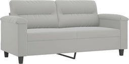 vidaXL - Tweezitsbank - 140 - cm - microvezelstof - lichtgrijs