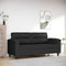 vidaXL - Tweezitsbank - 140 - cm - microvezelstof - zwart