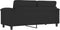 vidaXL - Tweezitsbank - 140 - cm - microvezelstof - zwart