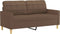 vidaXL - Tweezitsbank - 140 - cm - stof - bruin