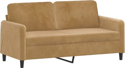 vidaXL - Tweezitsbank - 140 - cm - stof - bruin