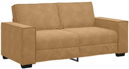 vidaXL - Tweezitsbank - 140 - cm - stof - bruin