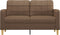 vidaXL - Tweezitsbank - 140 - cm - stof - bruin