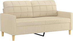 vidaXL - Tweezitsbank - 140 - cm - stof - crèmekleurig
