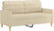 vidaXL - Tweezitsbank - 140 - cm - stof - crèmekleurig