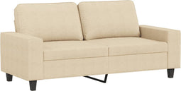 vidaXL - Tweezitsbank - 140 - cm - stof - crèmekleurig