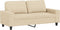 vidaXL - Tweezitsbank - 140 - cm - stof - crèmekleurig