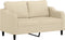 vidaXL - Tweezitsbank - 140 - cm - stof - crèmekleurig