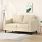vidaXL - Tweezitsbank - 140 - cm - stof - crèmekleurig