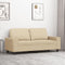 vidaXL - Tweezitsbank - 140 - cm - stof - crèmekleurig