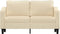 vidaXL - Tweezitsbank - 140 - cm - stof - crèmekleurig