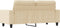 vidaXL - Tweezitsbank - 140 - cm - stof - crèmekleurig