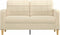 vidaXL - Tweezitsbank - 140 - cm - stof - crèmekleurig