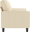 vidaXL - Tweezitsbank - 140 - cm - stof - crèmekleurig