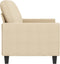 vidaXL - Tweezitsbank - 140 - cm - stof - crèmekleurig