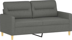 vidaXL - Tweezitsbank - 140 - cm - stof - donkergrijs